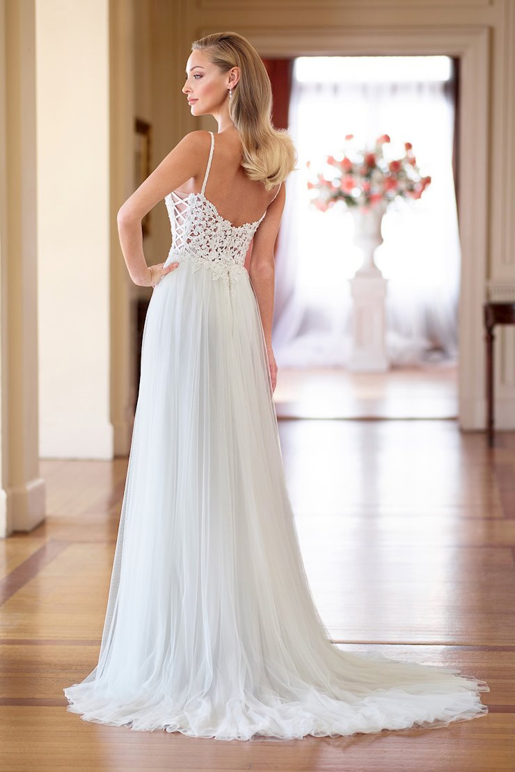 A-Line Deep Plunging Sweetheart Chiffon Beach Wedding Dress #218164