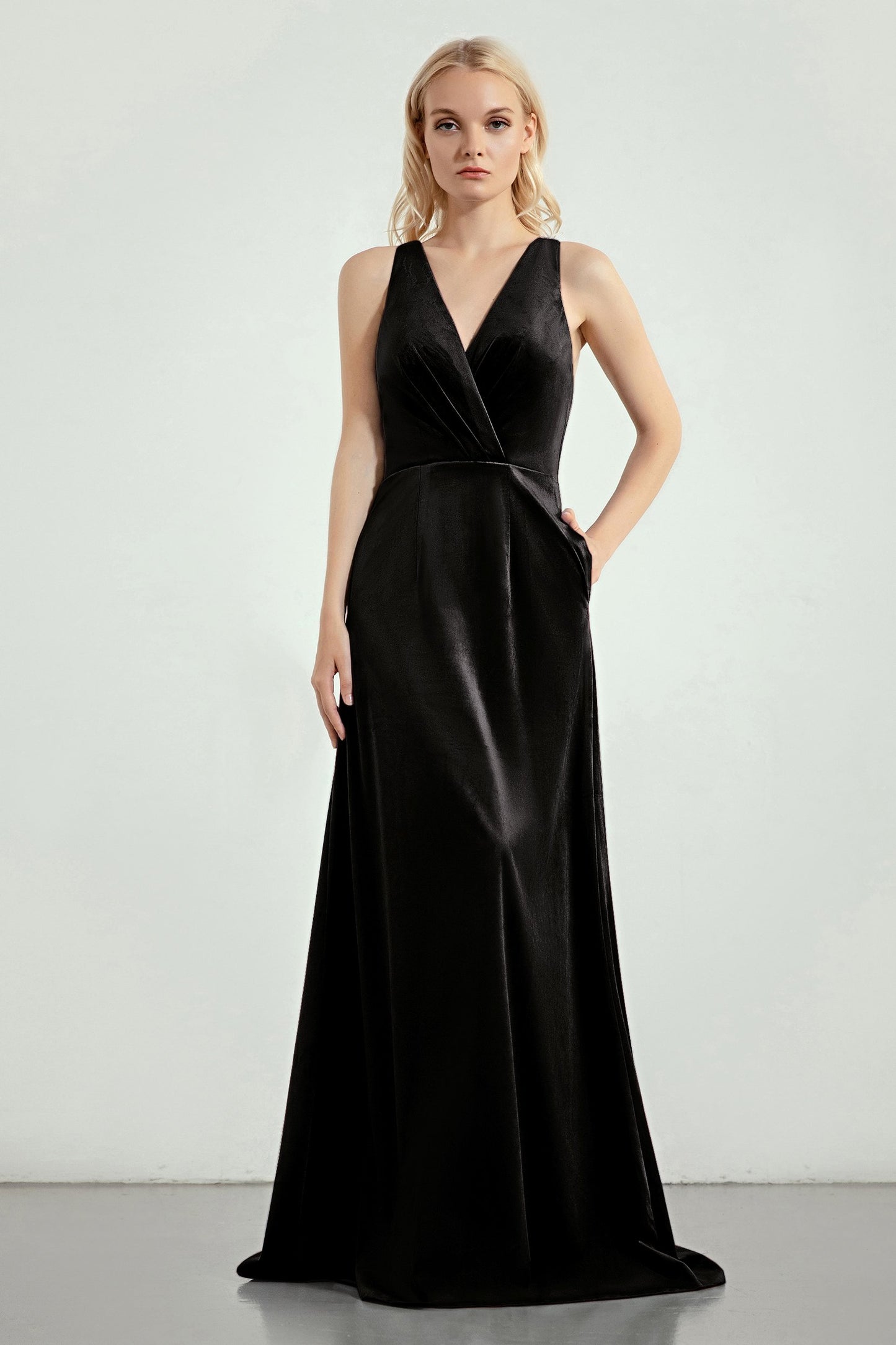 A-Line Sweep-Brush Train Bridesmaid Dress Formal Dresses CB0276