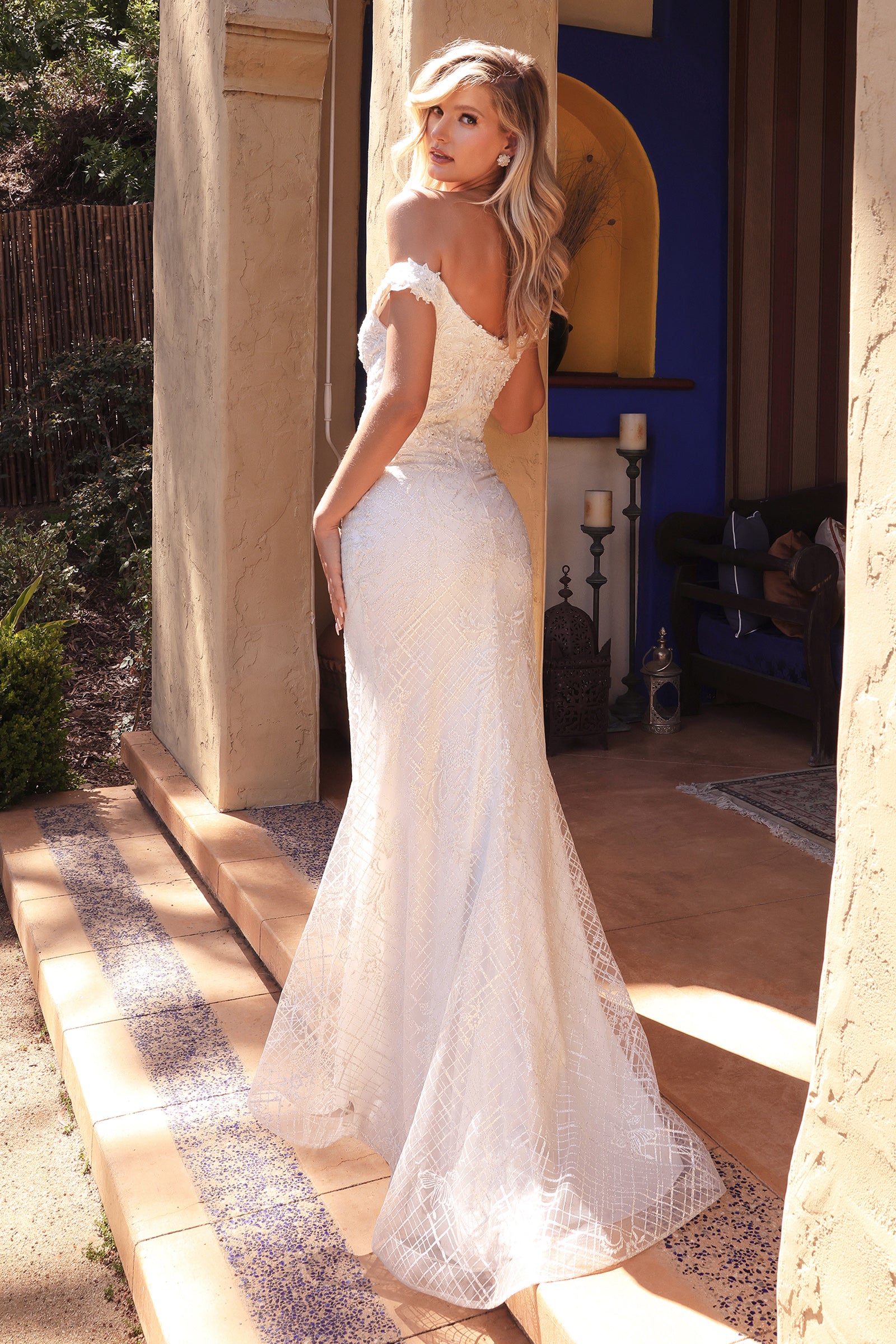 Classic Mermaid Off The Shoulder Sweetheart Bridal Gown #CD929