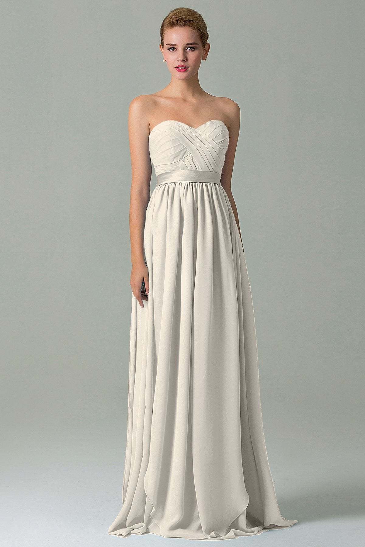 Sheath Floor Length Chiffon Bridesmaid Dress COZF140A1