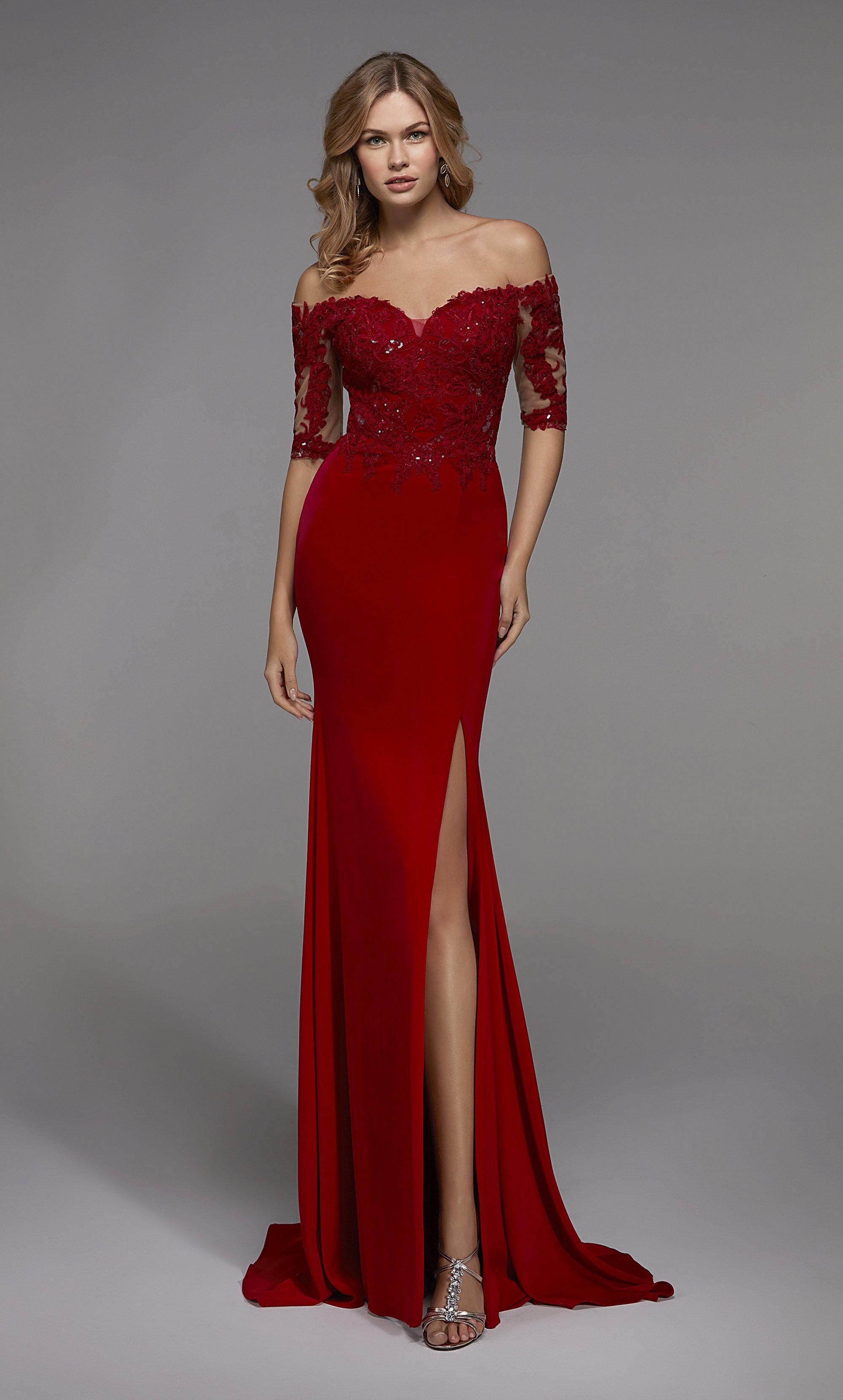 Sexy Off The Shoulder Straight Lace Bodice Mother Of The Bride Dress #27518