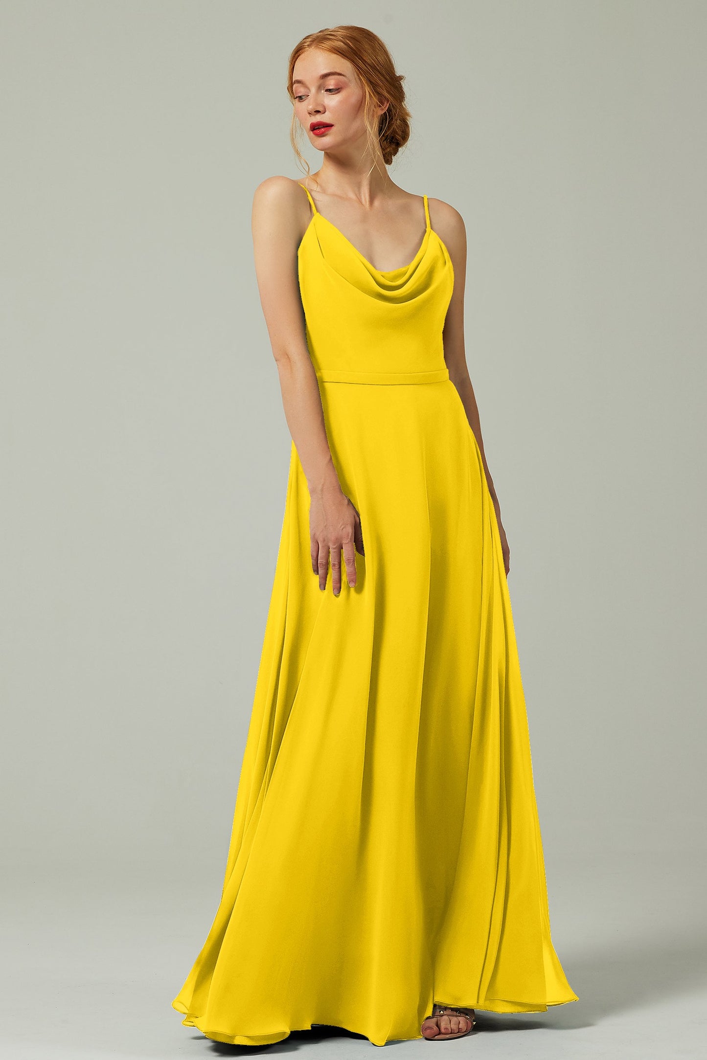 A-Line Floor Length Chiffon Bridesmaid Dress CB0322