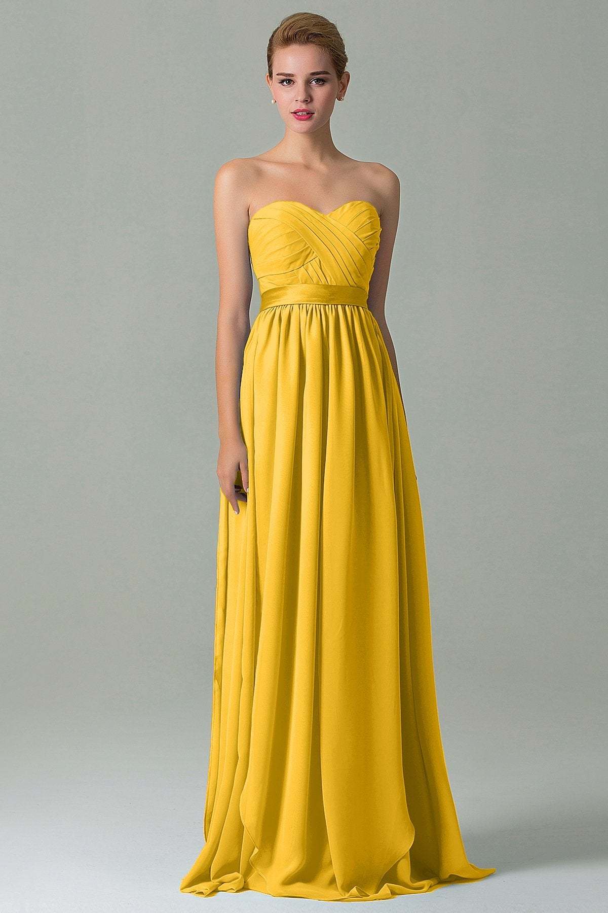 Sheath Floor Length Chiffon Bridesmaid Dress COZF140A1