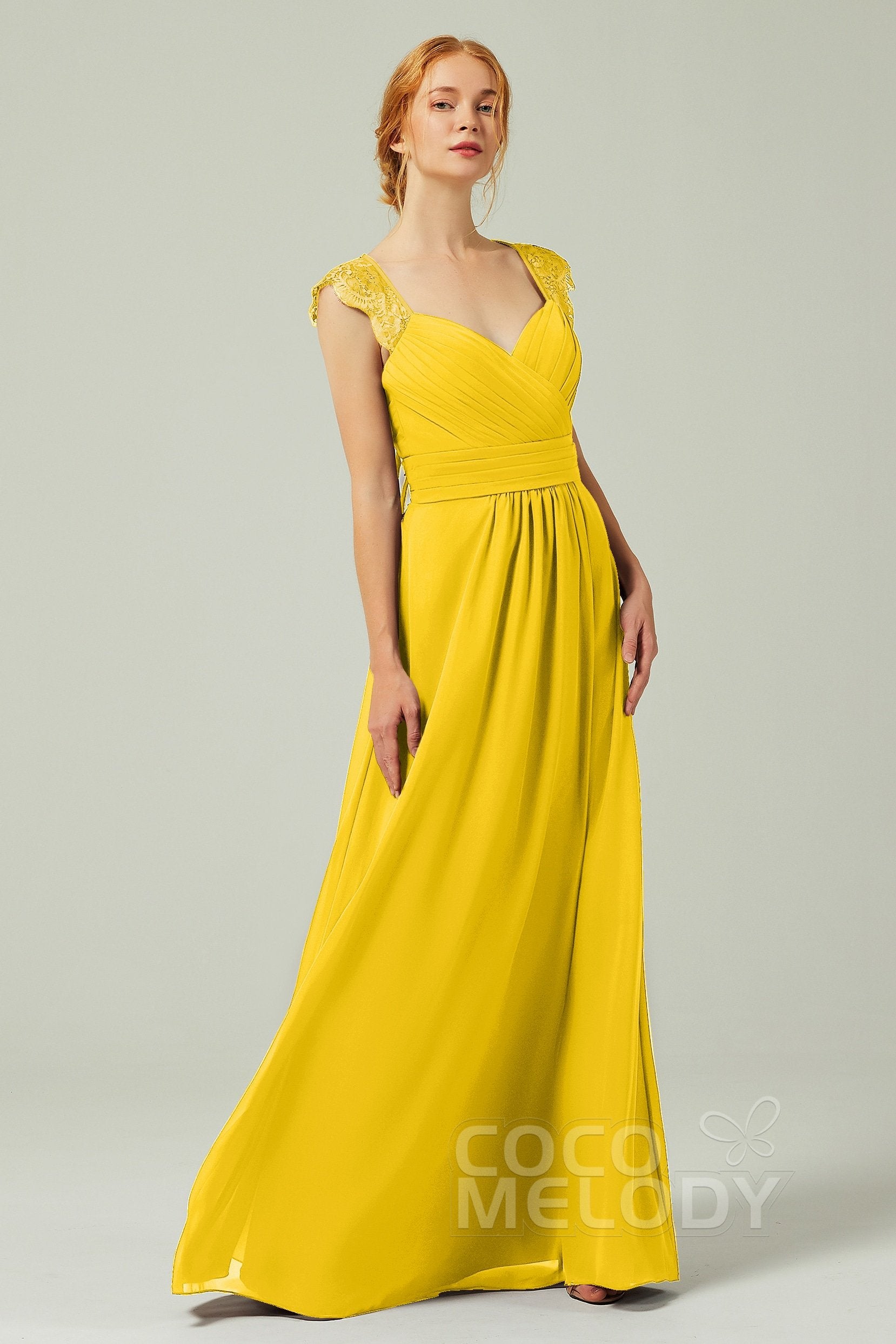 A-Line Floor Length Chiffon Bridesmaid Dress Formal Dresses CB0298