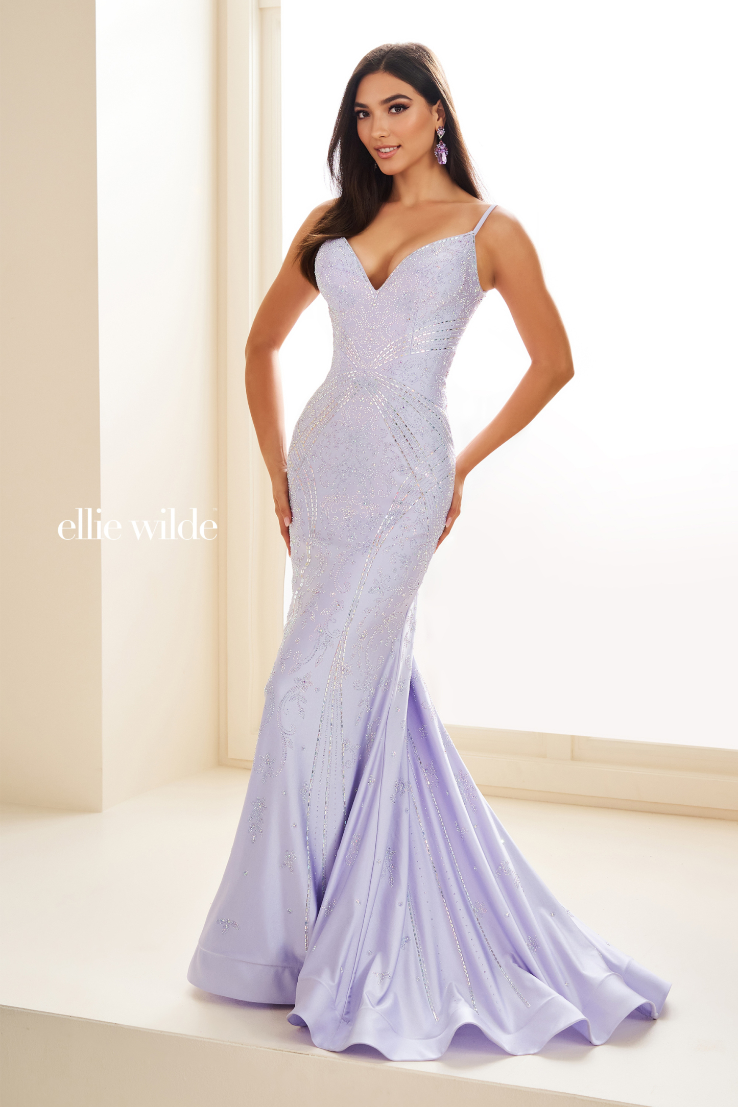 Mermaid Sweetheart Stone Accents Lace Up Back Prom Dress #EW35002