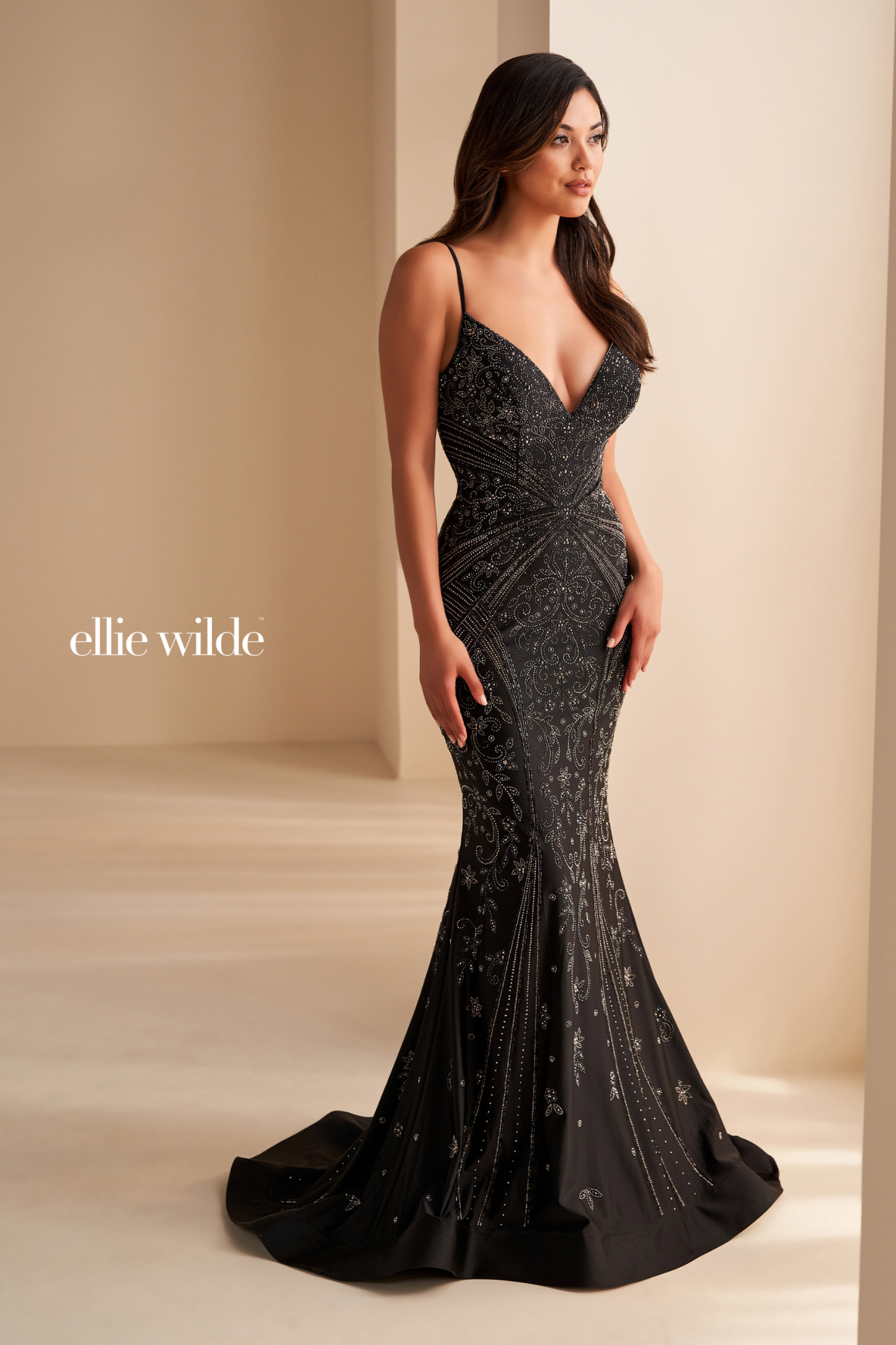 Mermaid Sweetheart Stone Accents Lace Up Back Prom Dress #EW35002