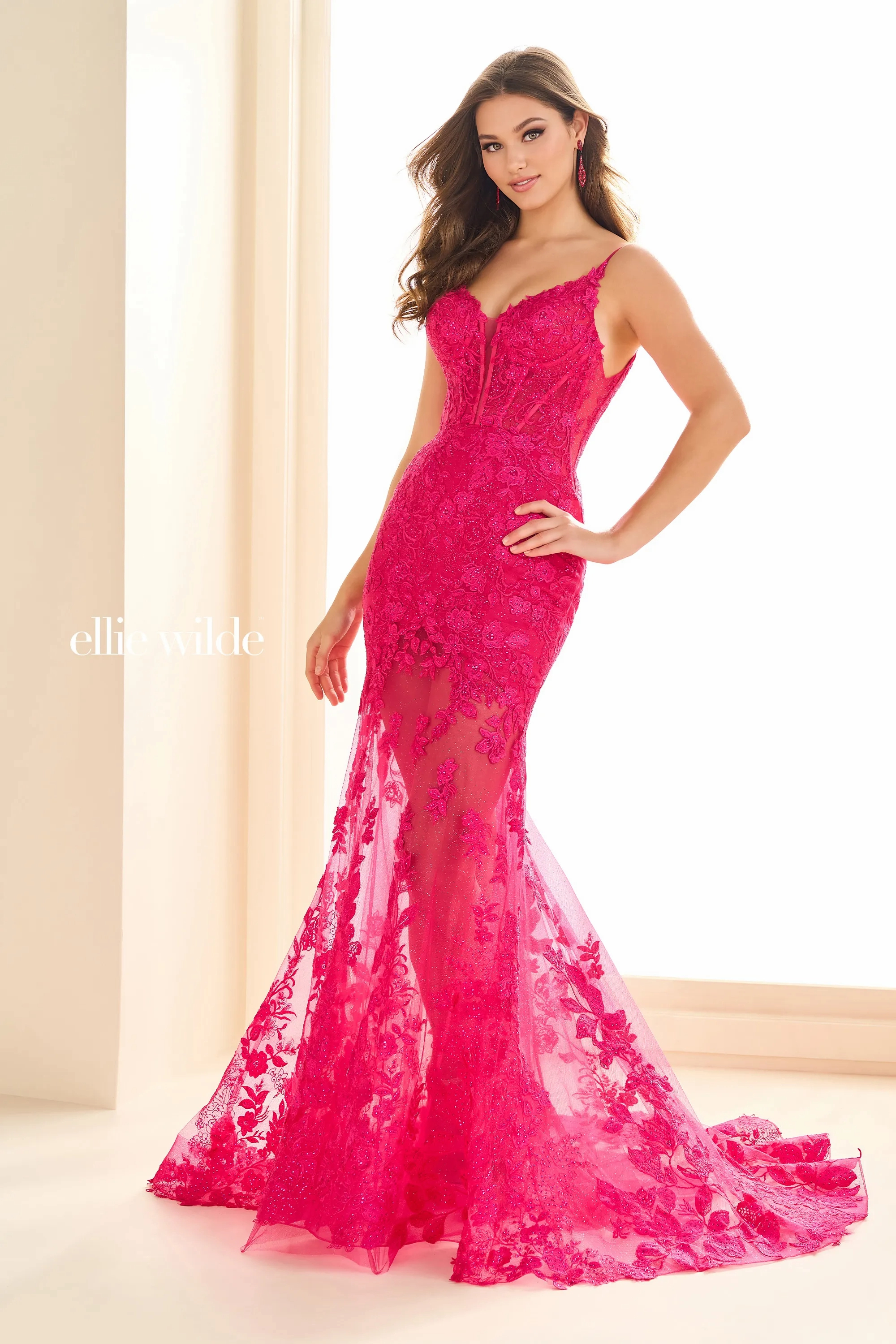 Mermaid Sweetheart Spaghetti Straps Low Back Prom Dress ﻿#EW36014