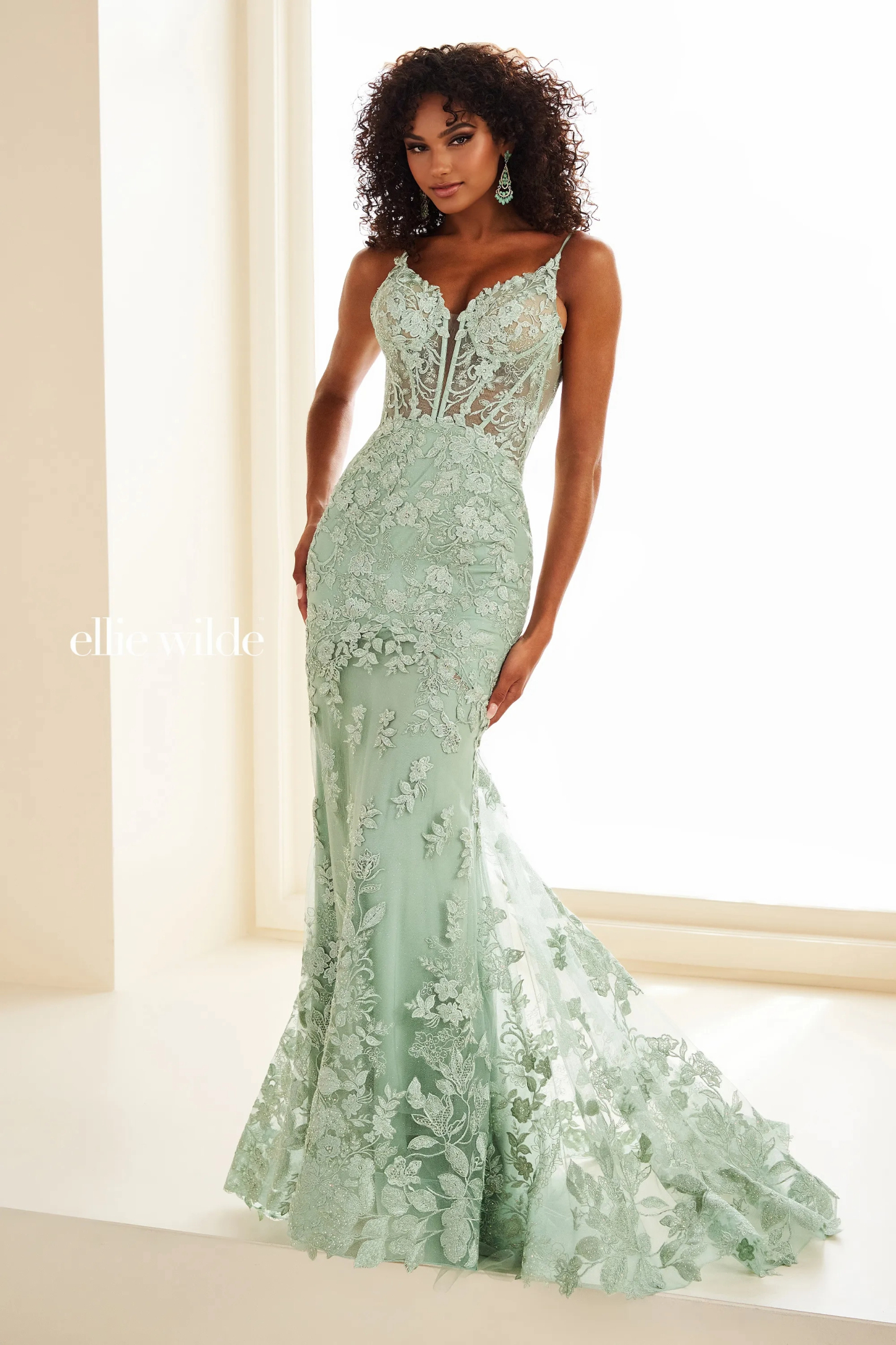 Mermaid Sweetheart Spaghetti Straps Low Back Prom Dress ﻿#EW36014