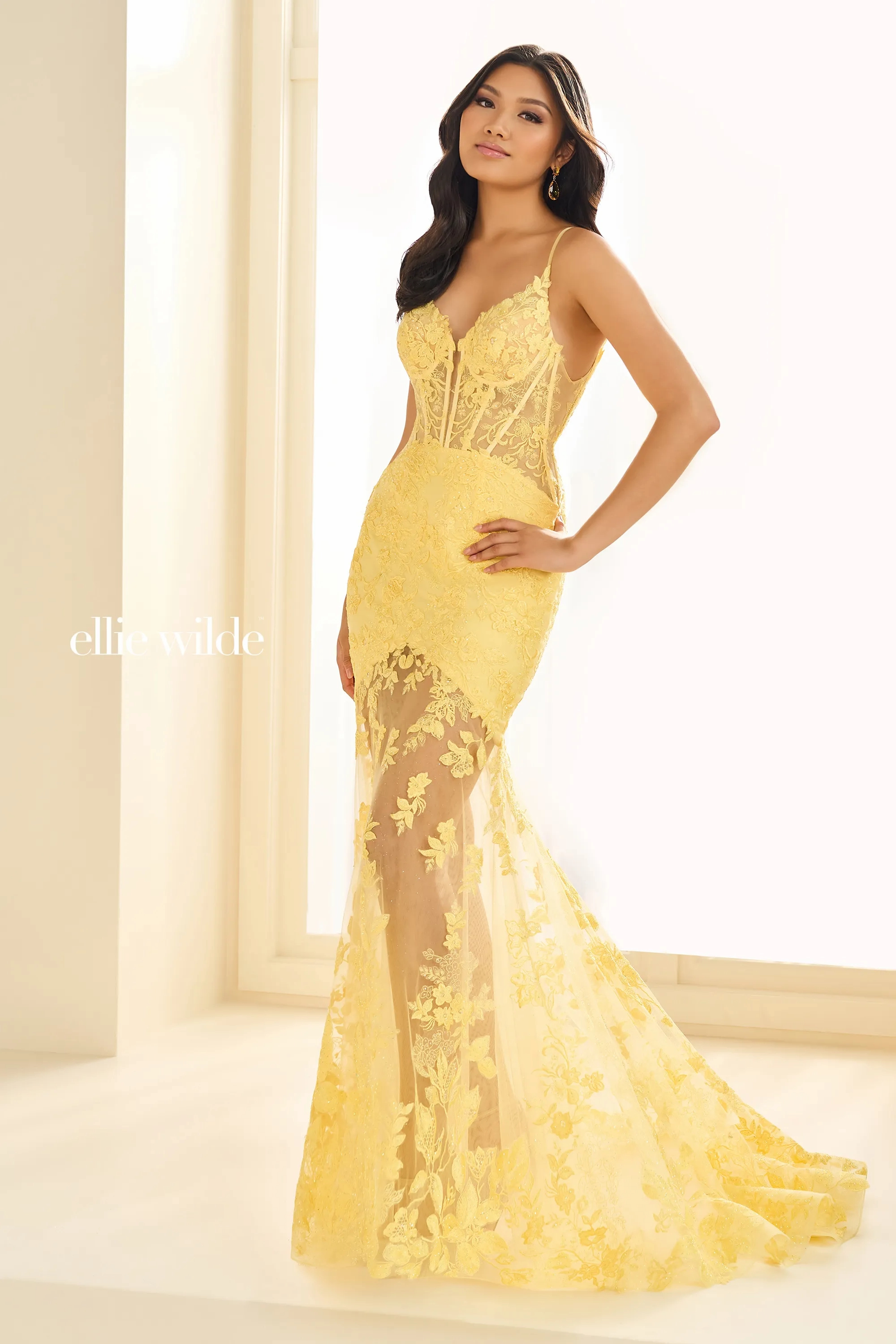 Mermaid Sweetheart Spaghetti Straps Low Back Prom Dress ﻿#EW36014