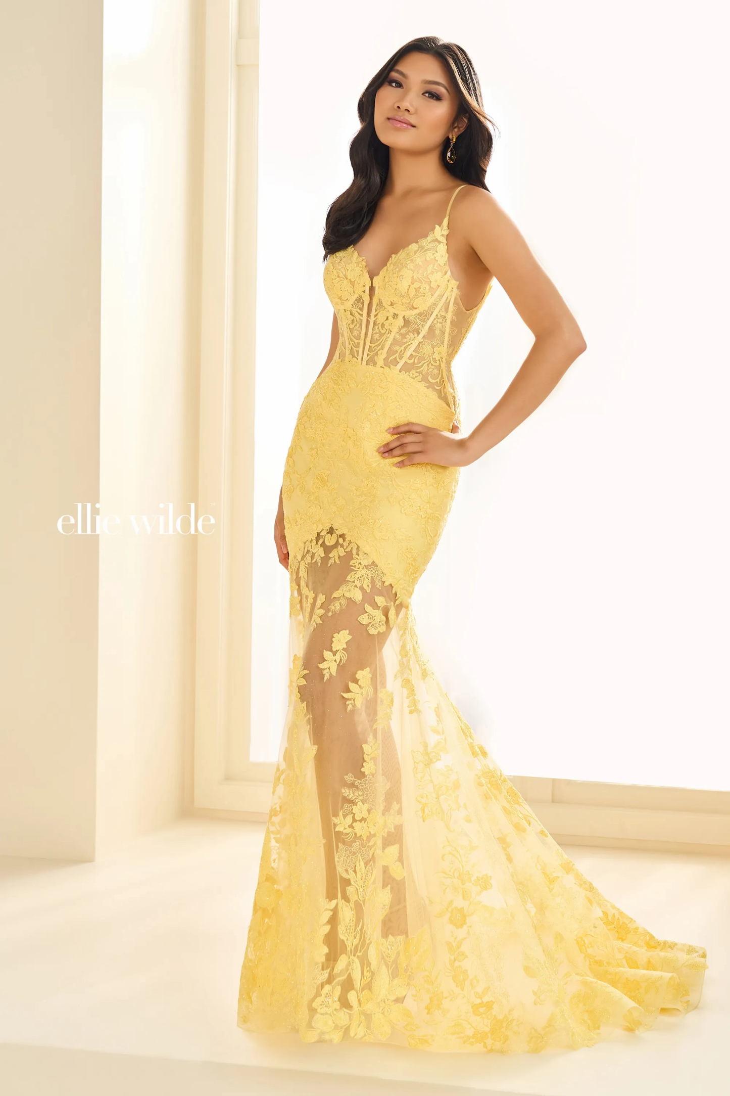 Mermaid Sweetheart Spaghetti Straps Low Back Prom Dress ﻿#EW36014