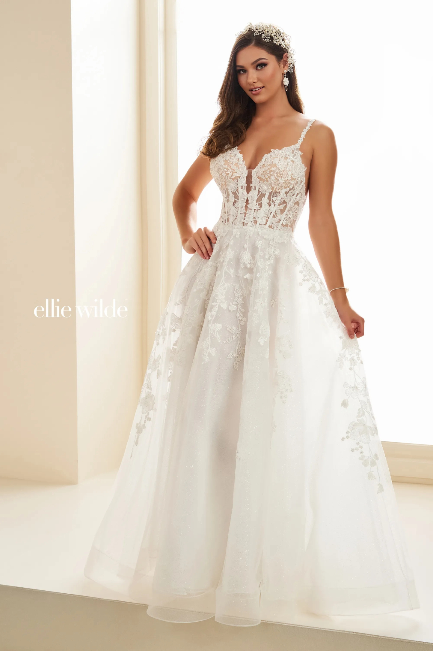 A-Line Sweetheart Sleeveless Lace Appliques Corset Bodice Prom Dress ﻿#EW36015