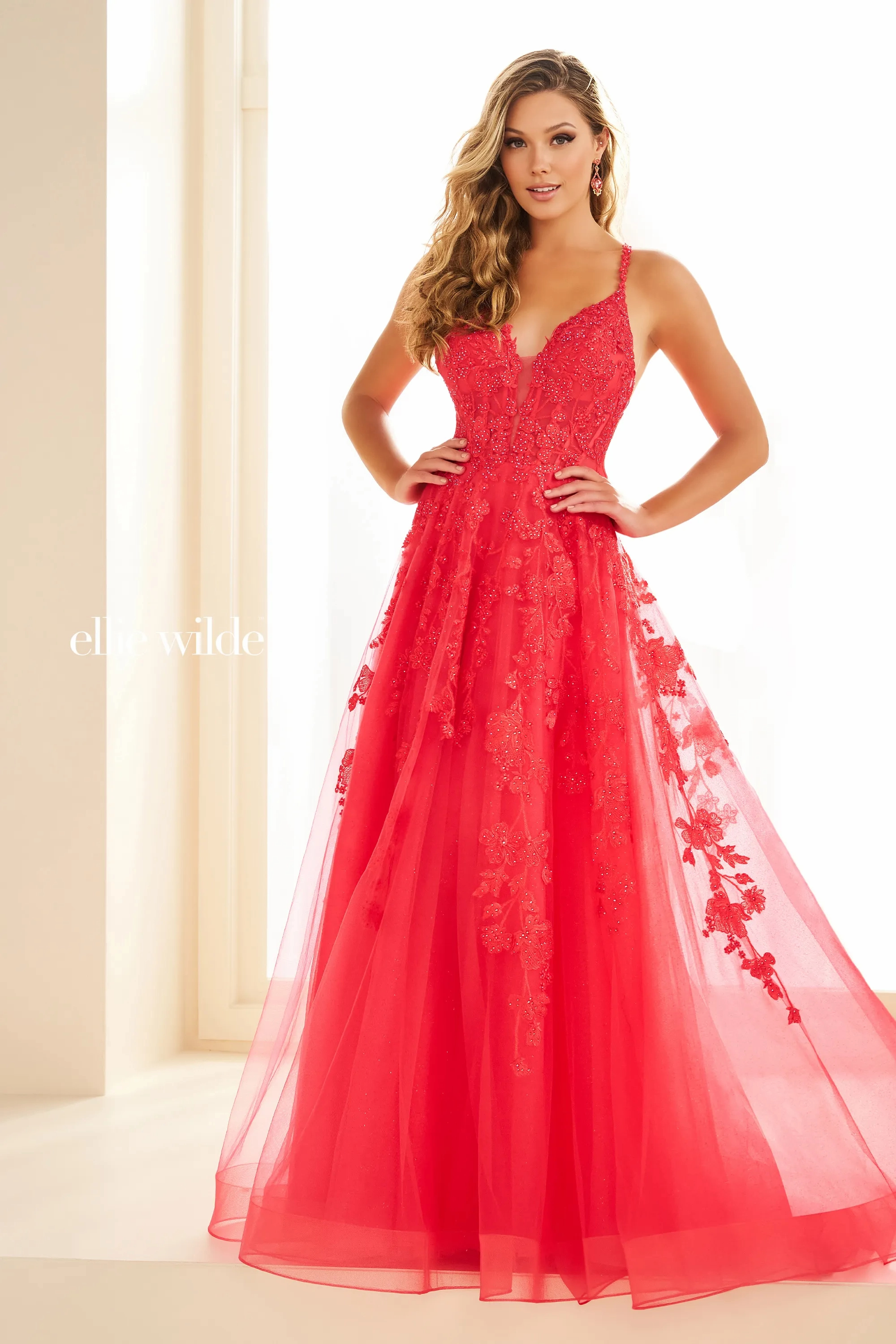 A-Line Sweetheart Sleeveless Lace Appliques Corset Bodice Prom Dress ﻿#EW36015
