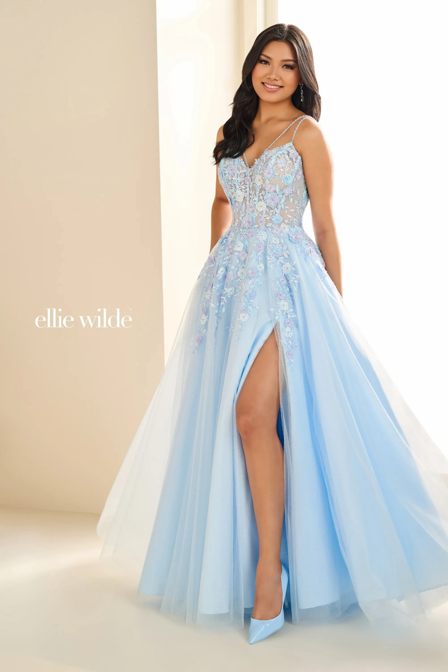 A-Line Sweetheart Spaghetti Straps Lace Appliques Prom Dress With Pock