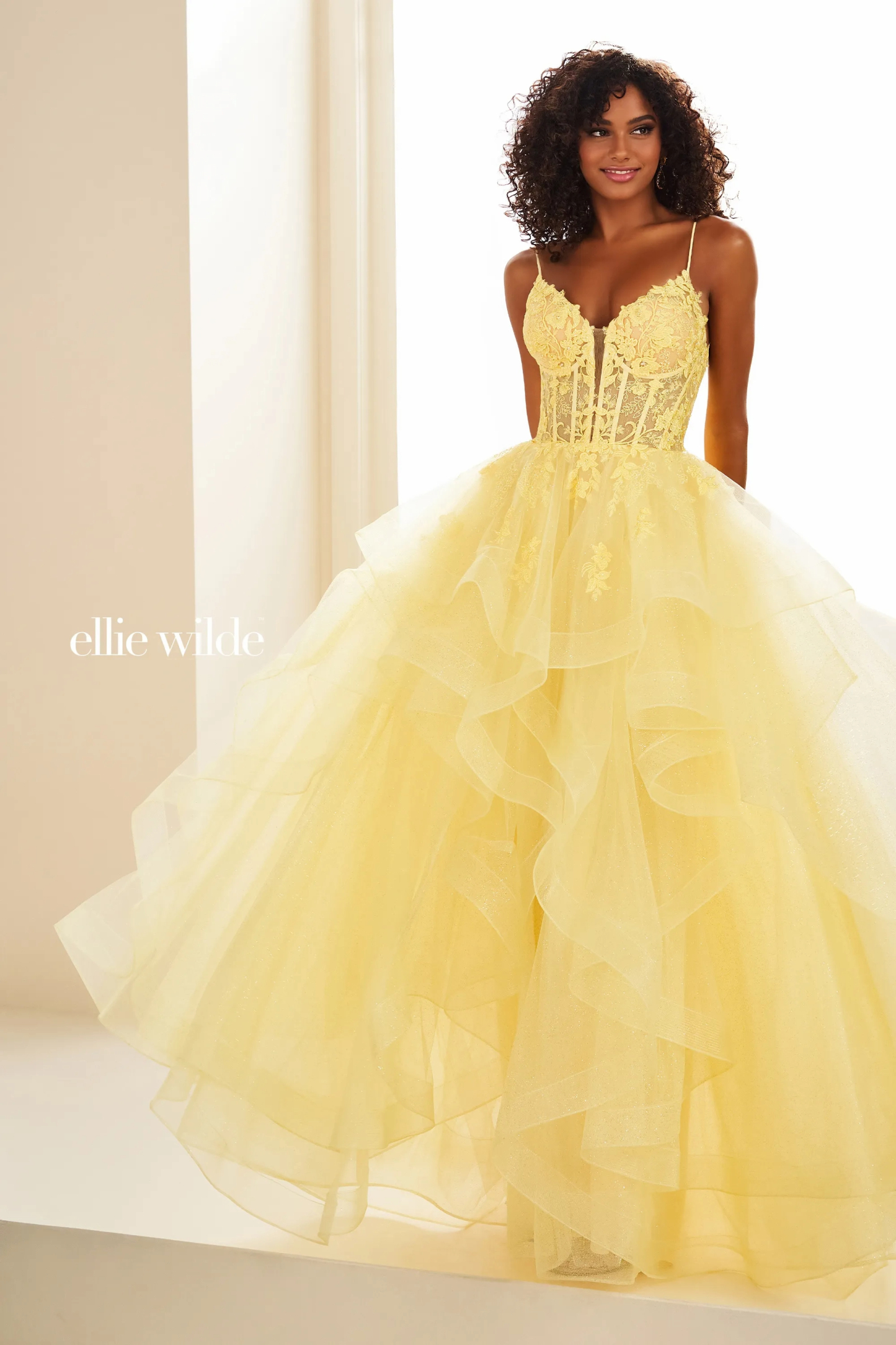 Ball Gown Sweetheart Lace Appliques Lace-Up Back Prom Dress #Ellie Wilde 36203