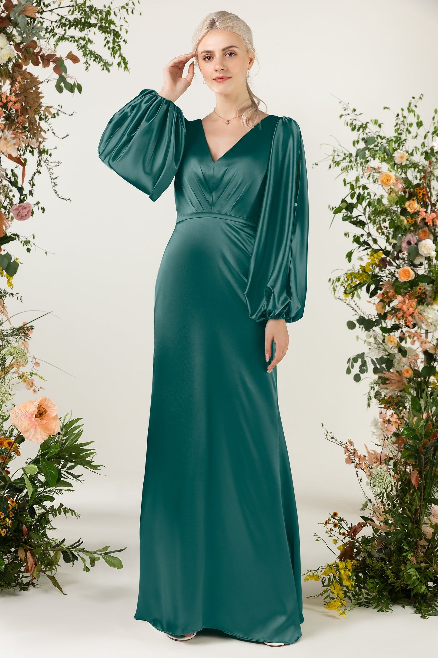 Trumpet Acetate Satin Bridesmaid Dress Formal Dresses CB0500