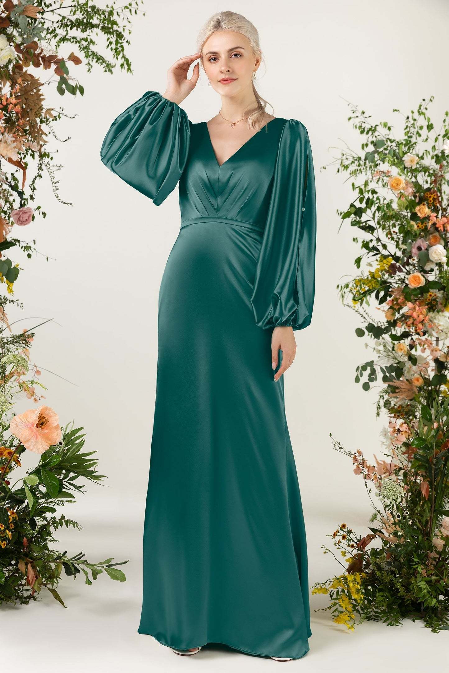 Trumpet Acetate Satin Bridesmaid Dress Formal Dresses CB0500