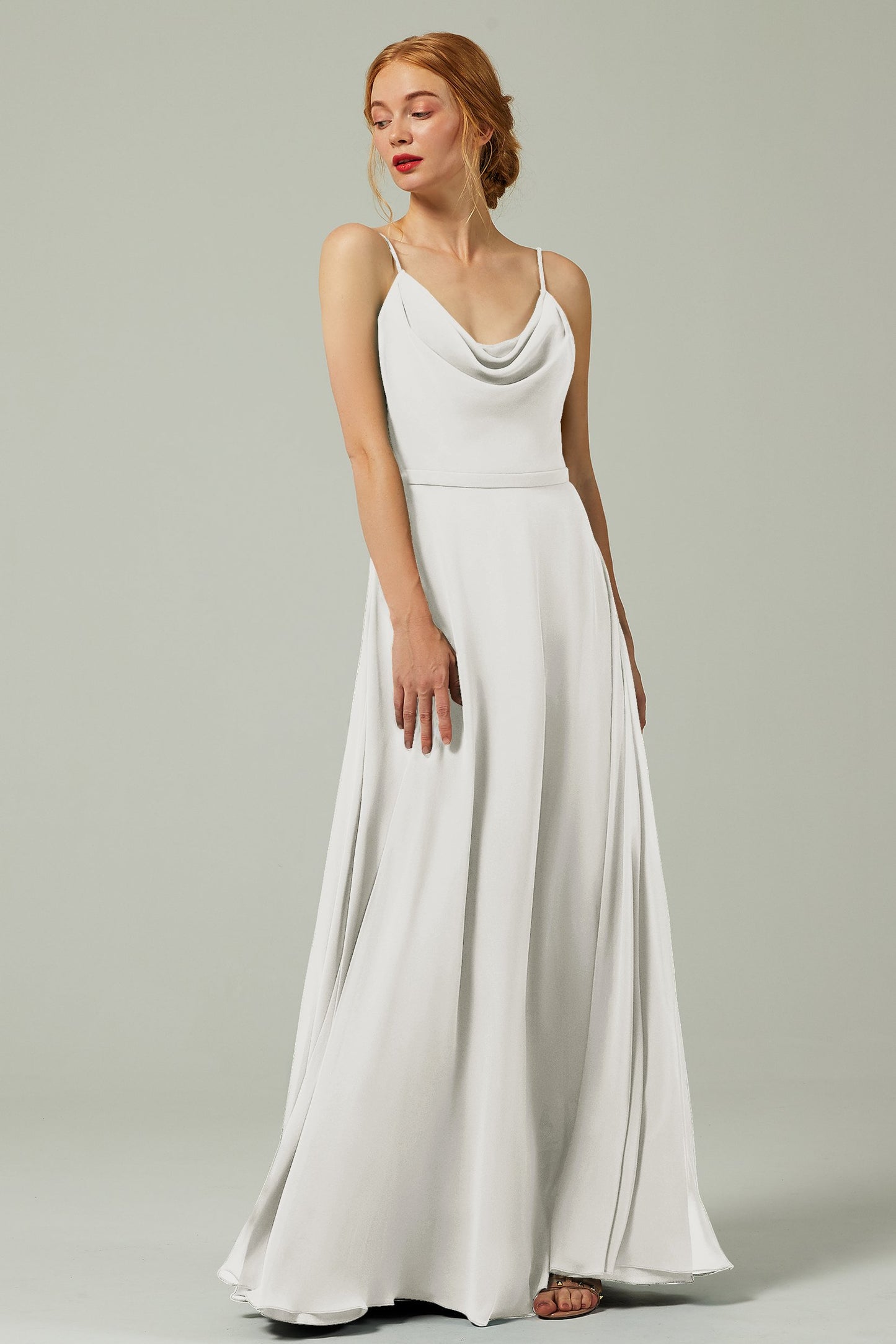 A-Line Floor Length Chiffon Bridesmaid Dress CB0322