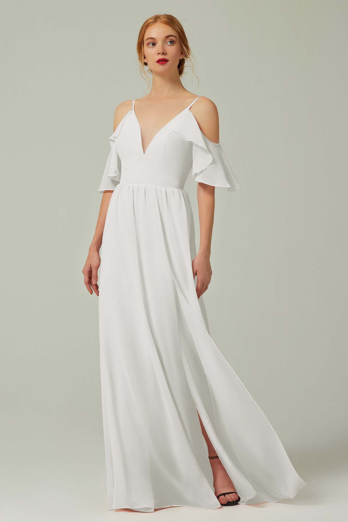 A-Line Floor Length Chiffon Bridesmaid Dress CB0236