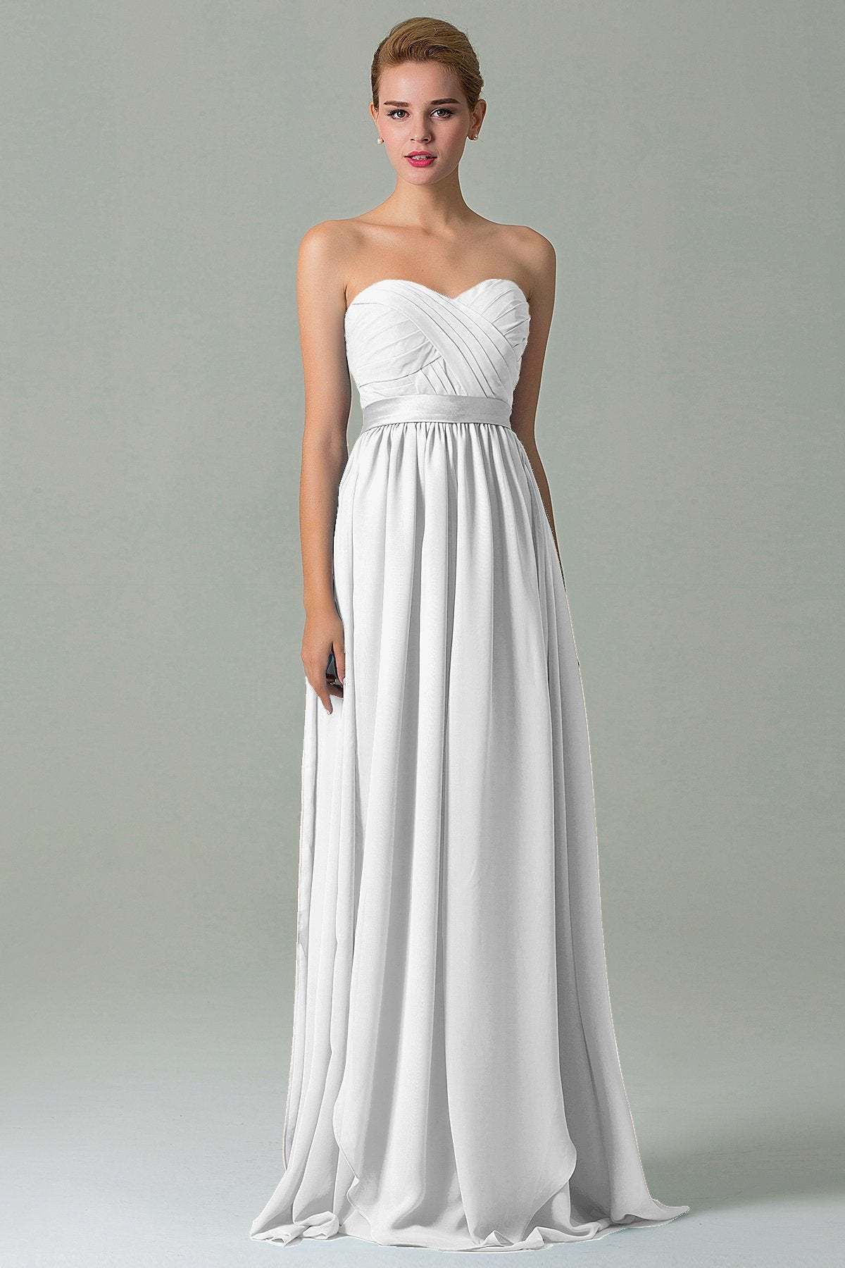 Sheath Floor Length Chiffon Bridesmaid Dress COZF140A1
