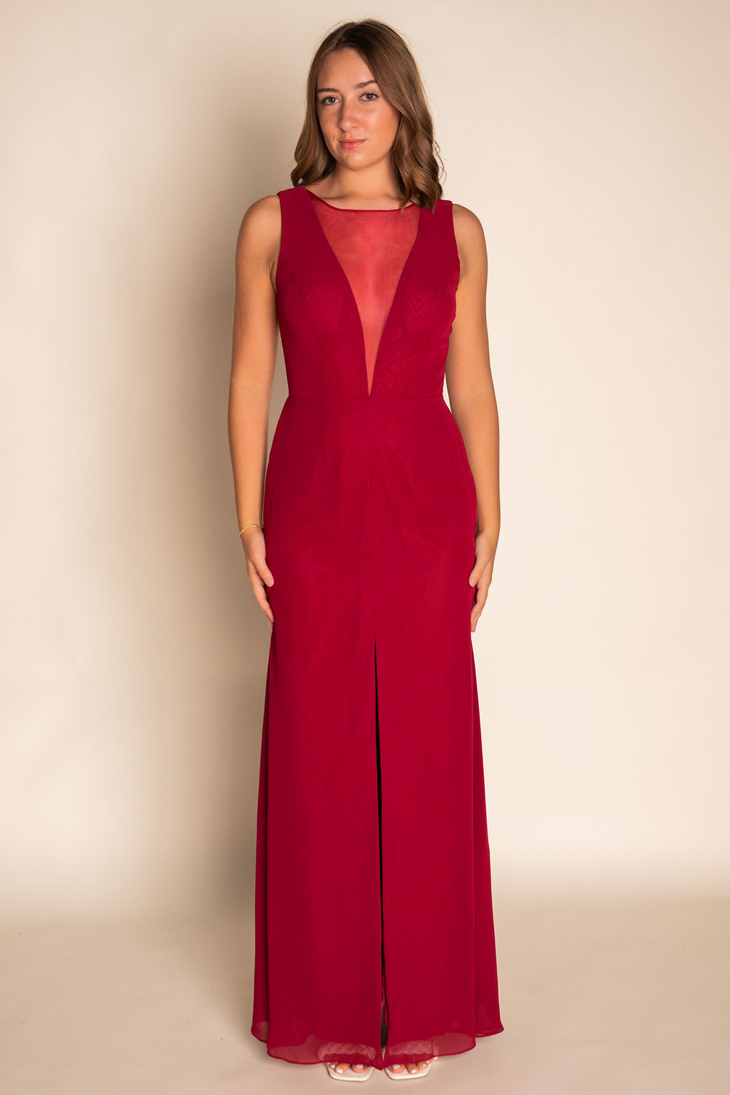  Flowy Pleated Chiffon Dress RJBM086
