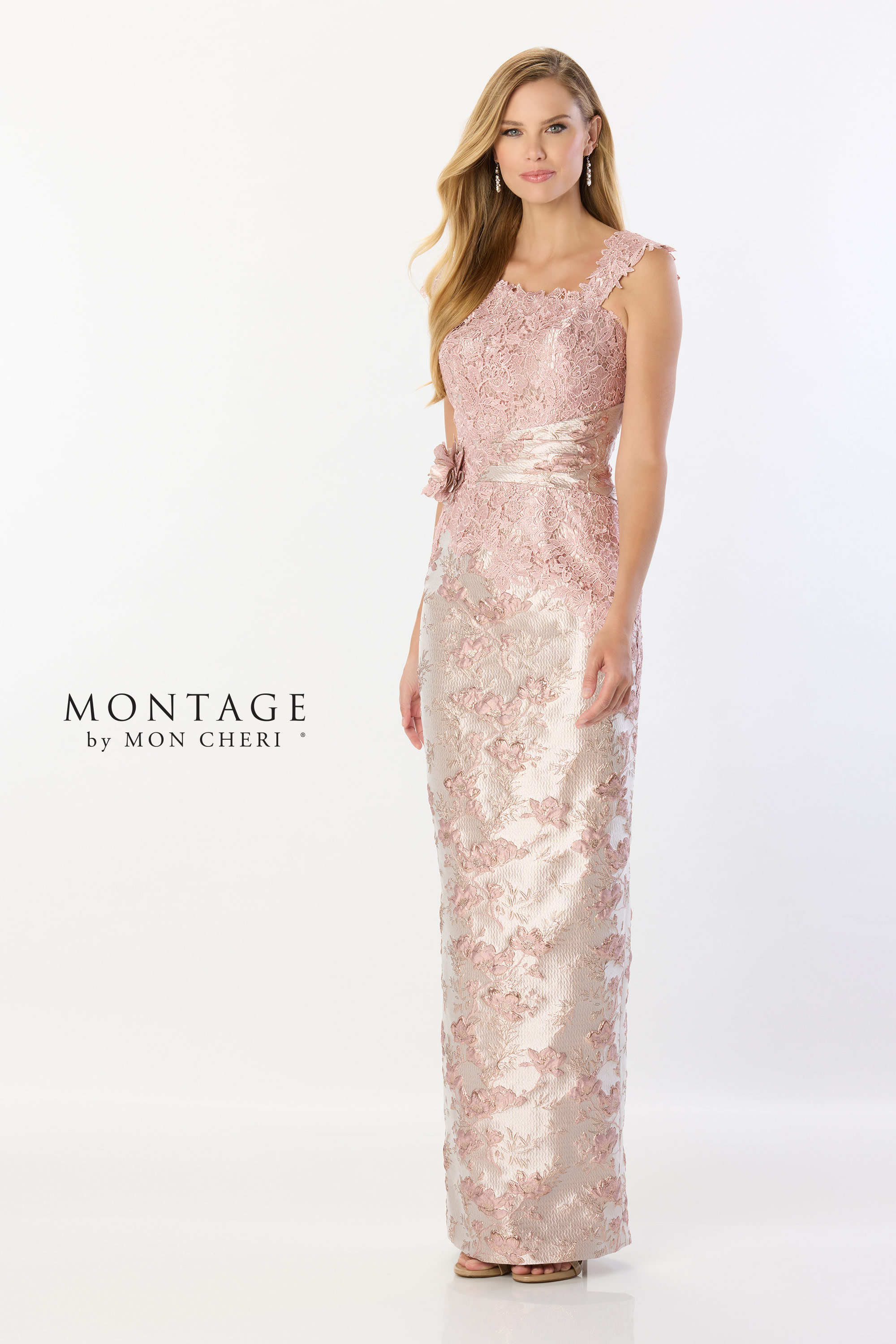 Exquisite Sheath Asymmetric Cap Sleeve Brocade Mother of the Bride Dre