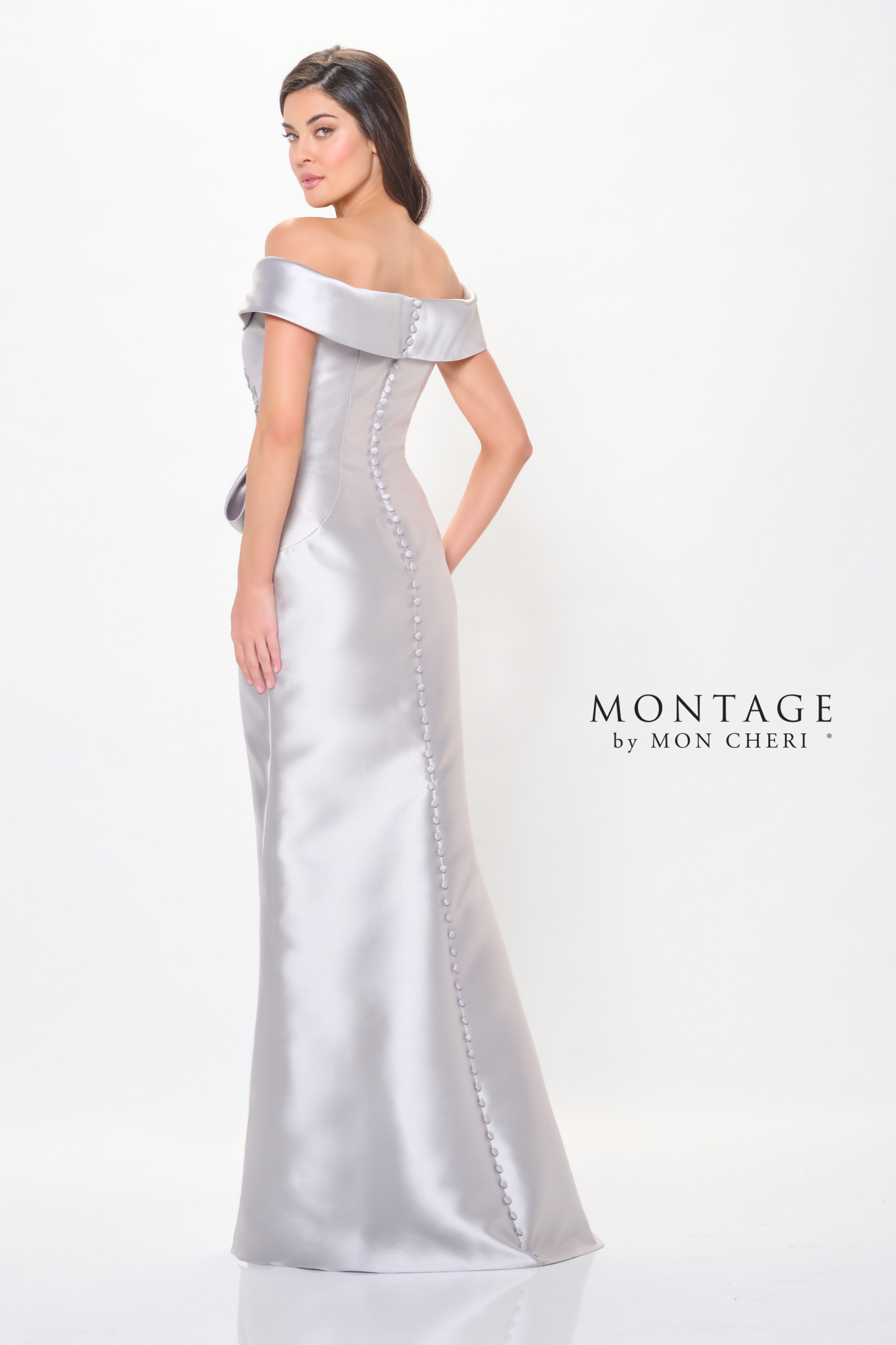 Sultry Mermaid Off-the-Shoulder Mikado Beading Mother of the Bride Dress #M904