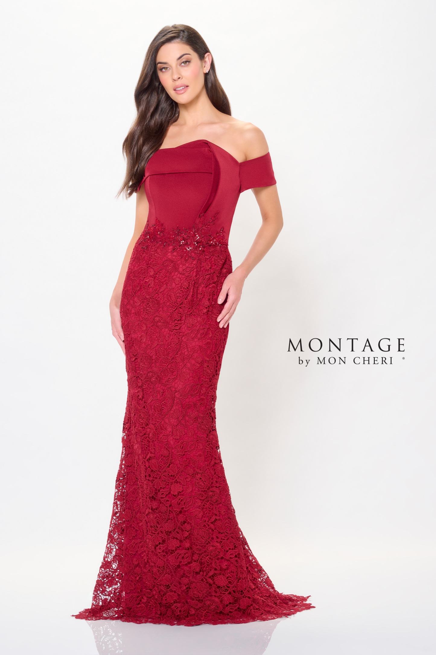 Enchanting Fit and Flare Asymmetric Beading Sequin Mother of the Bride Dress #M907