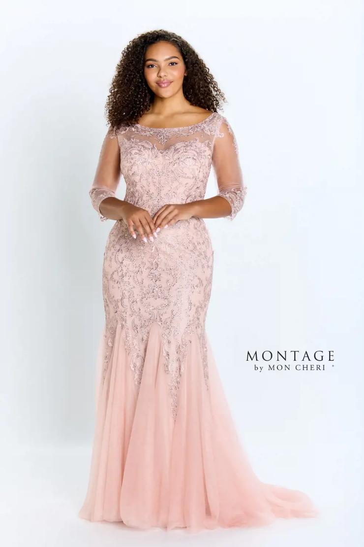 Elegant Fit and Flare Scoop Lace Tulle Mother Of The Bride Dress #122901