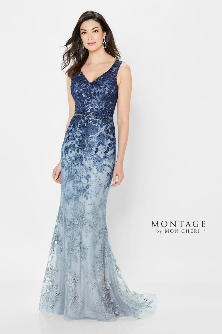 Fit And Flare Ombre Embroidered Allover Lace Mother Of The Bride Dress #122903