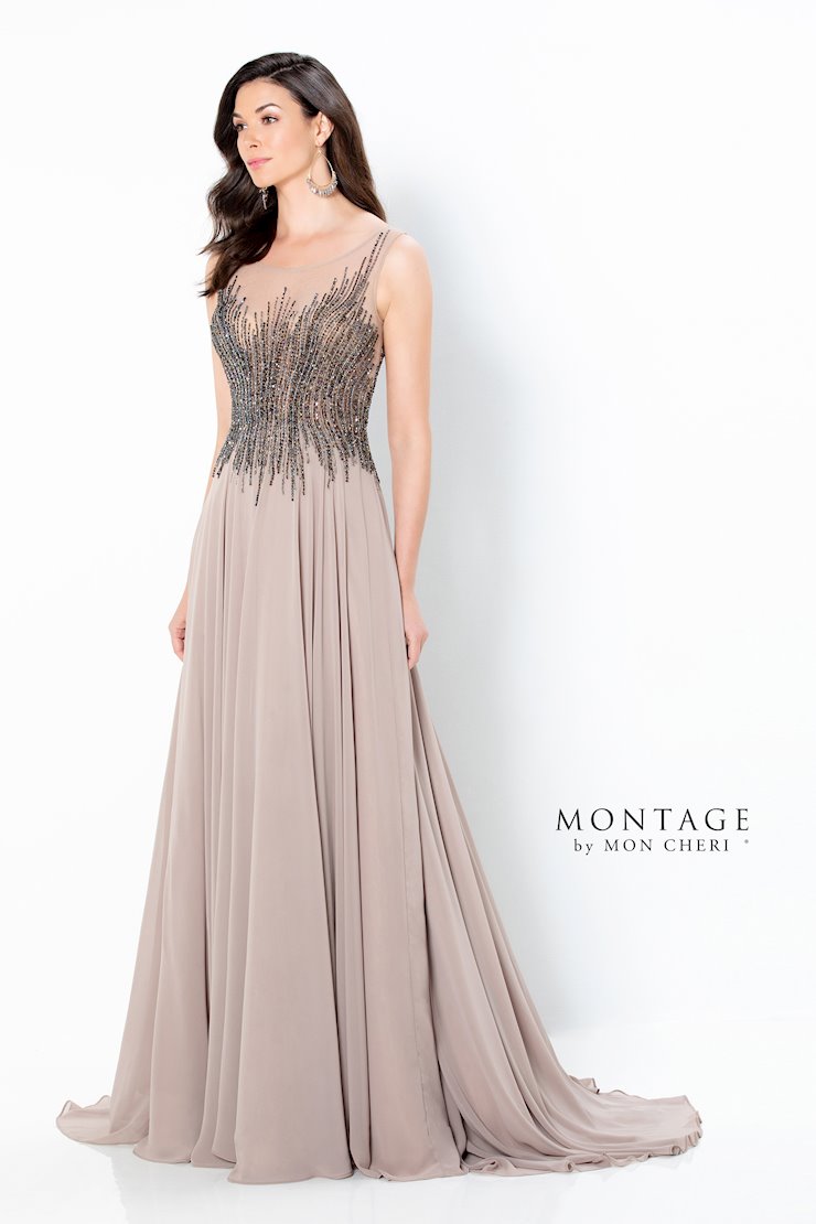  A-Line Sleeveless Scoop Chiffon Beading Tulle Mother Of The Bride Dress #220939