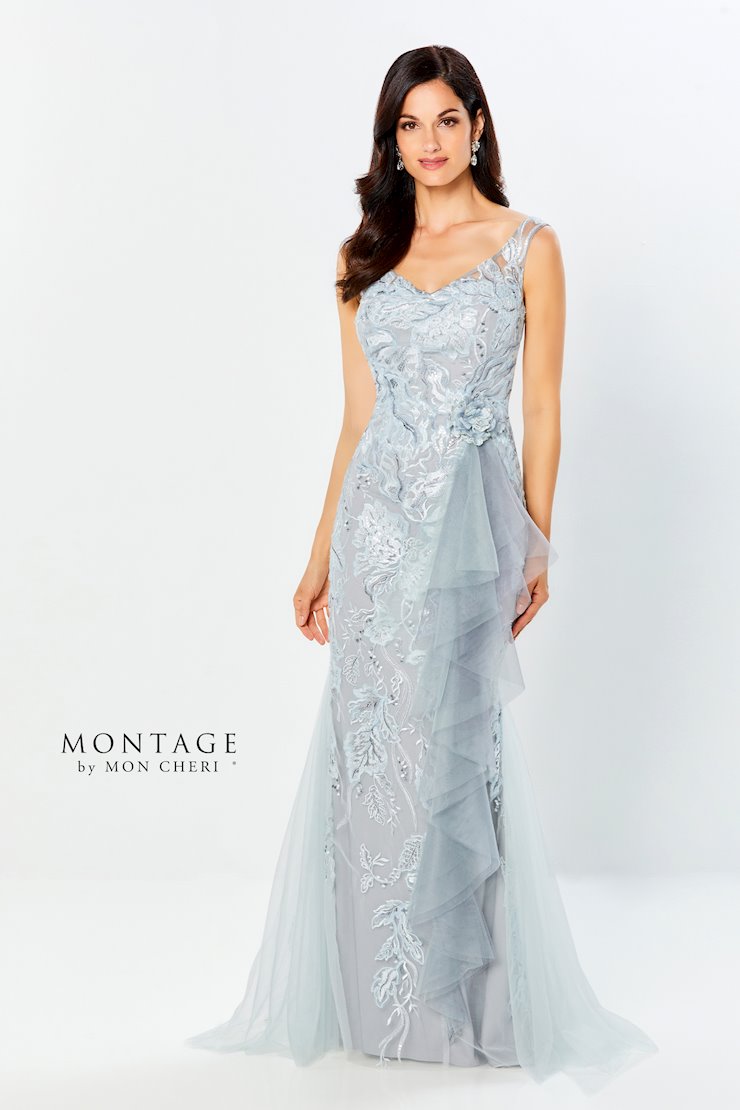 Fit V-Neck Tulle Lace Ribbon Applique Mother Of The Bride Dress #220943