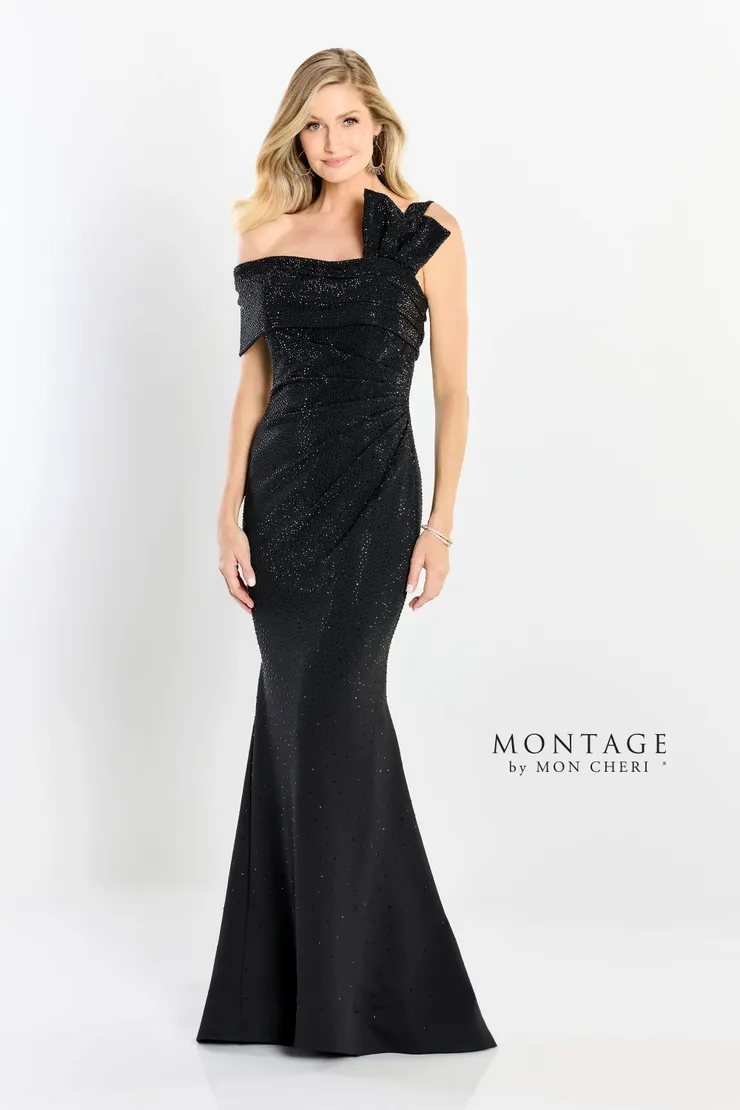 Dazzling Fit Straight Stretch Crepe Tulle Mother of the Bride Dress #M2214
