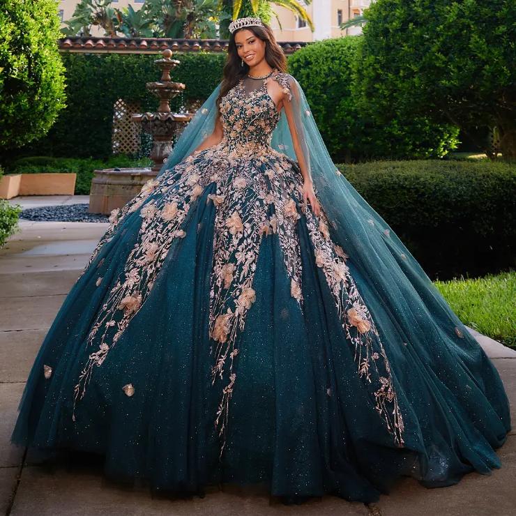 Breathtaking Floral Halter Cracked Lce Quinceanera Dress #PR12262