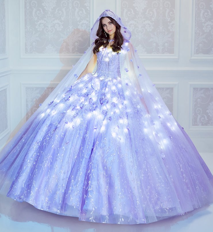 Ethereal Light-Up Quinceanera Dress With 3D Flowers #PR22036