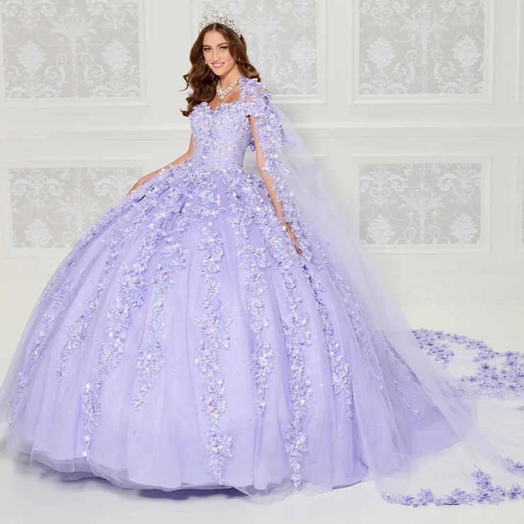 Sweetheart Off-the-Shoulder Embroidered Lace 3D Flowers Quinceanera Dress #PR30120