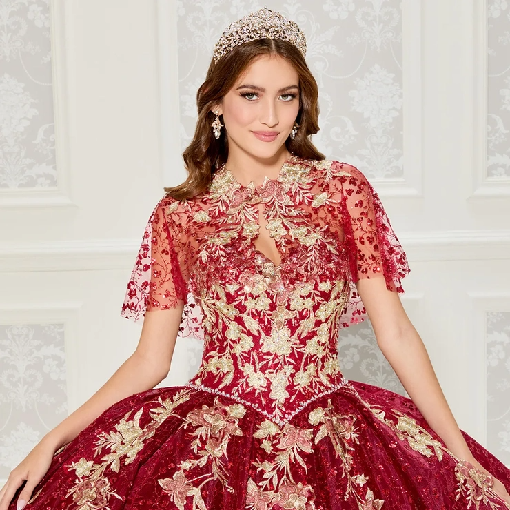 Sweetheart Strapless Embroidered Lace Quinceanera Dress With 3D Flowers #PR30121