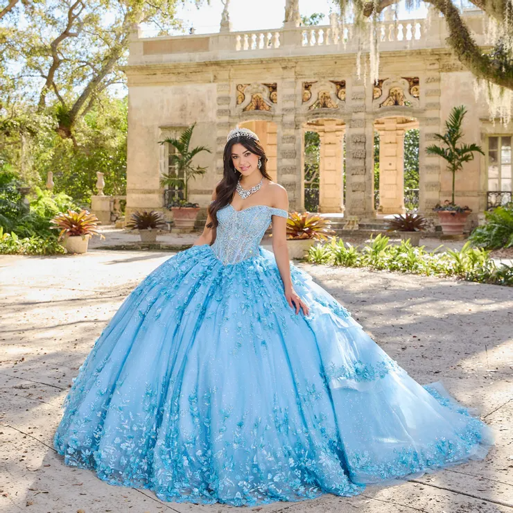 Sparkling Quinceanera Gown With Off-The-Shoulder Sweetheart Bodice #PR30131
