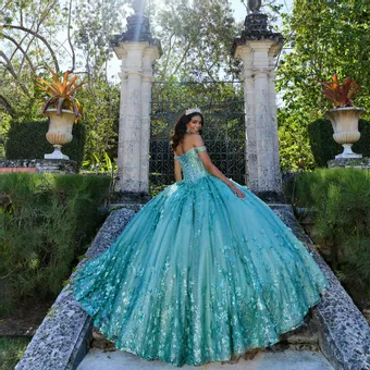 Sparkling Quinceanera Gown With Off-The-Shoulder Sweetheart Bodice