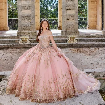 Sparkling Quinceanera Gown With Off-The-Shoulder Sweetheart Bodice #PR30131