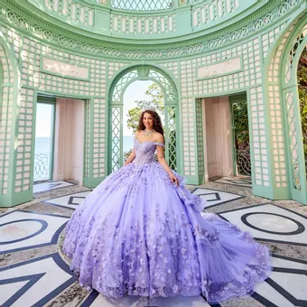 Sparkling Quinceanera Gown With Off-The-Shoulder Sweetheart Bodice #PR30131
