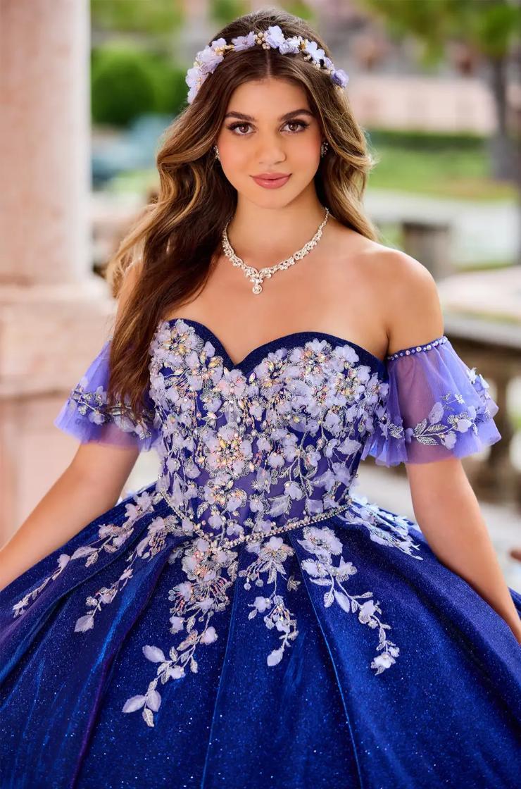 Stunning Sweetheart Embroidered Lace Glitter Quinceanera Dress #PR30134