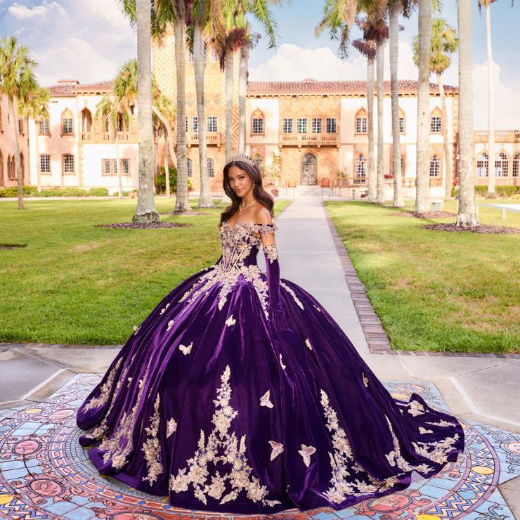 Breathtaking QuinceañEra Gown With Shimmering Details And Matching Cape #PR30136