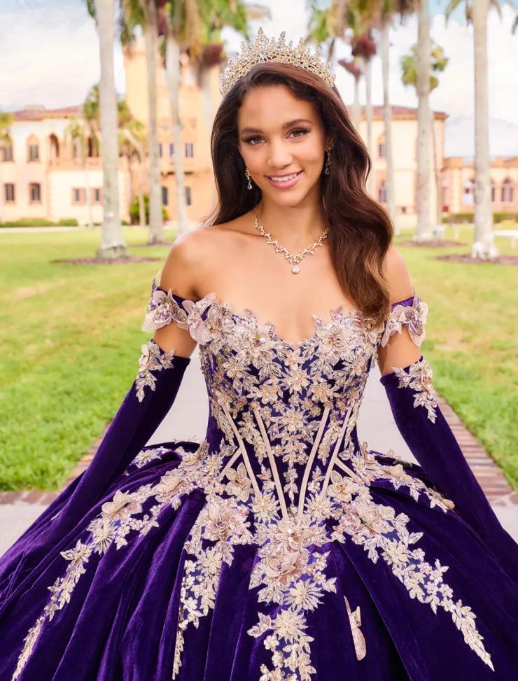Breathtaking QuinceañEra Gown With Shimmering Details And Matching Cape #PR30136