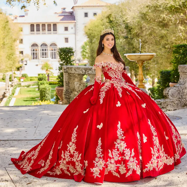 Breathtaking QuinceañEra Gown With Shimmering Details And Matching Cape #PR30136