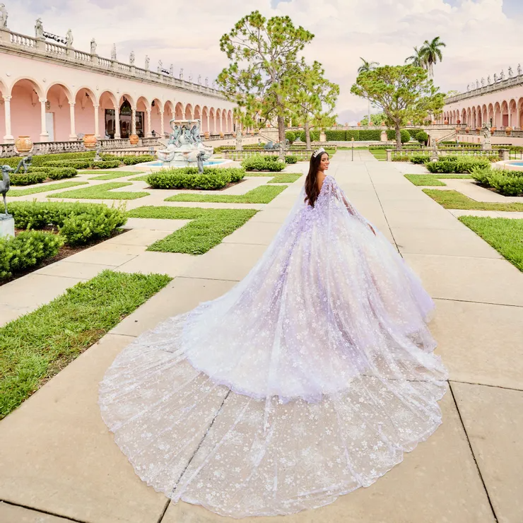 Exquisite Sweetheart Floral Appliques Cracked Ice Quinceanera Dress #PR30158