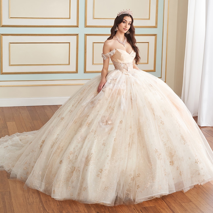Glamorous Sweetheart Glitter Tulle Satin Quinceanera Dress #PR30159