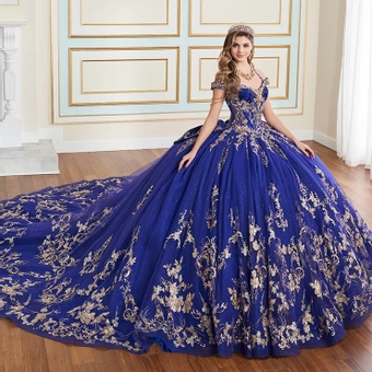 Halter Sweetheart Off-the-Shoulder Glitter Tulle Appliques Quinceanera dress #PR30176