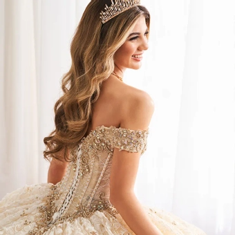 Dazzling Sweetheart Off-The-Shoulder Straps Lace Applique Quinceanera Dress #PR30177