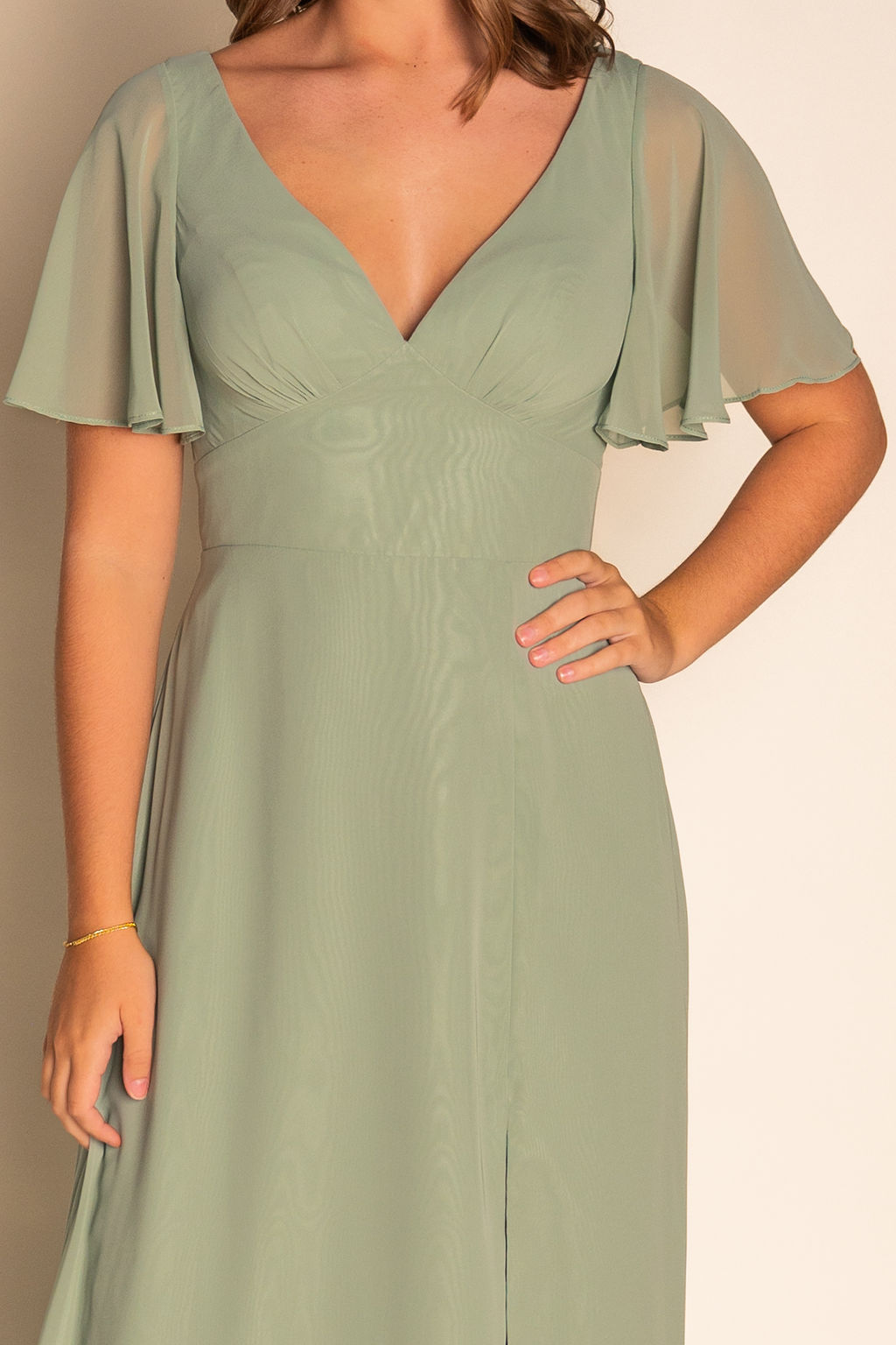 Flowy Bow Chiffon Chiffon Dress RJBM060