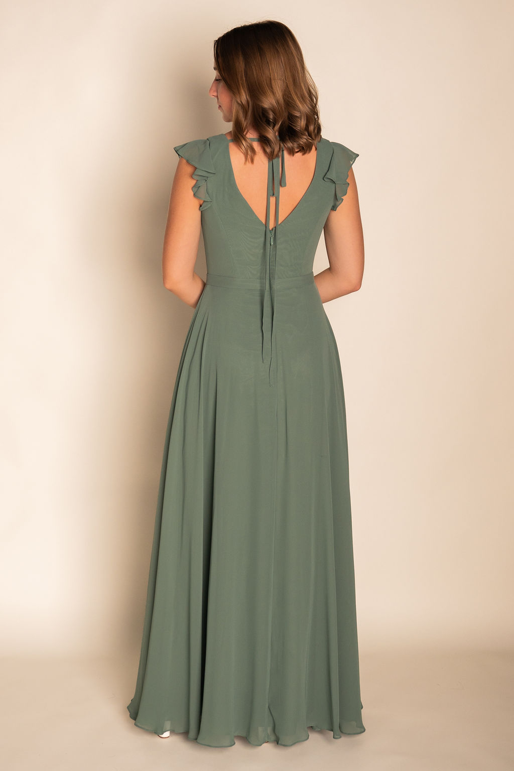 Flowy Ruffled Chiffon Dress RJBM066